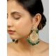 Handcrafted Kundan Circular Statement Earrings For Women